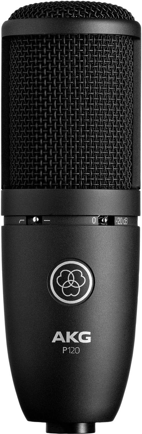 AKG P120 Cardioid Condenser Microphone (Black) with XLR-XLR Cable, Pop Filter & 10-Pack Straps Bundle - Image 2