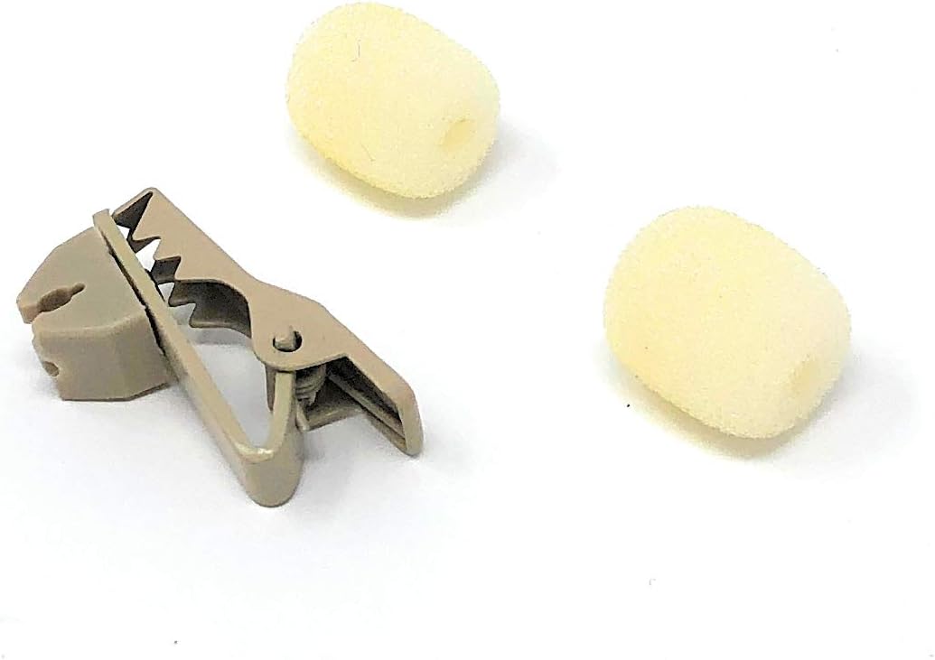 Beige Lavalier Lapel Mic with 4 pin mini XLR TA4F for Shure wireless - Image 6